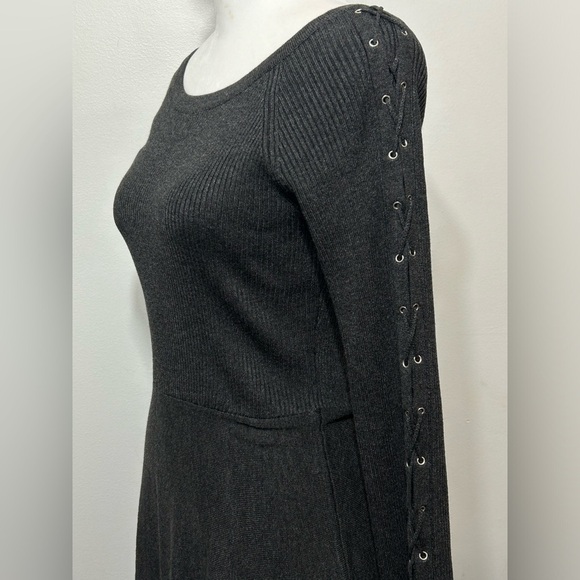 New! Neiman Marcus Laced Arm Sweater Dress - Picture 3 of 8